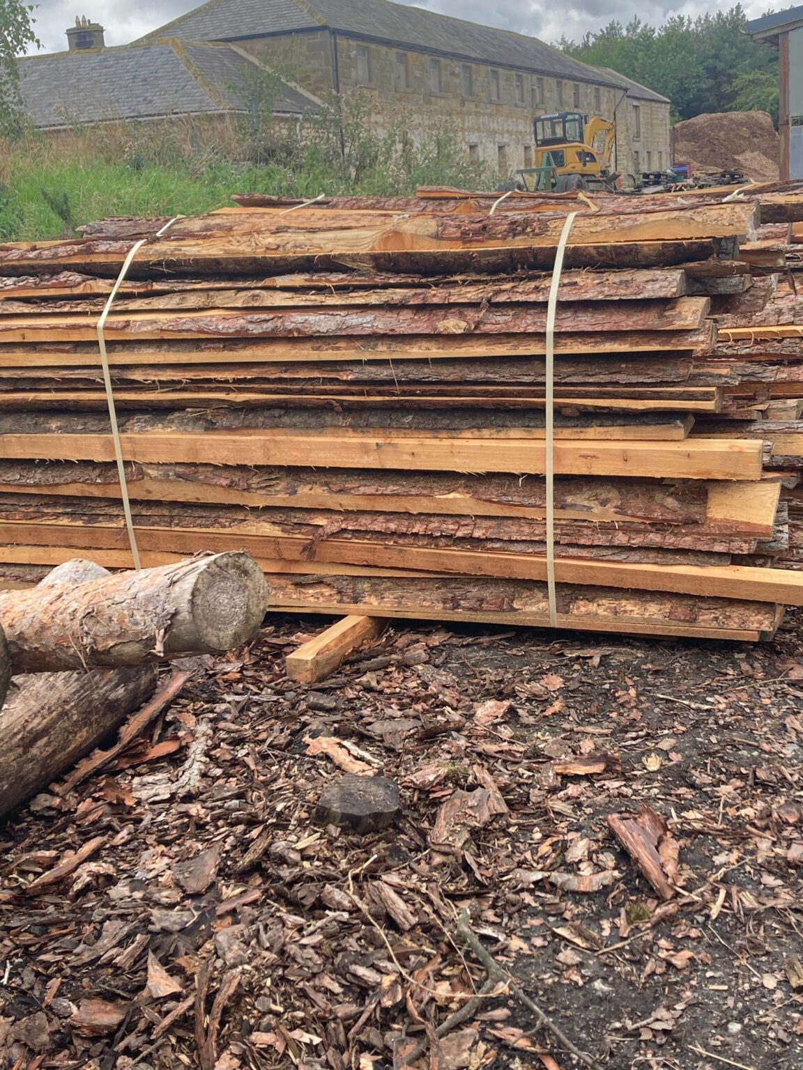 Offcut larch timber bundle Northumberland Logs
